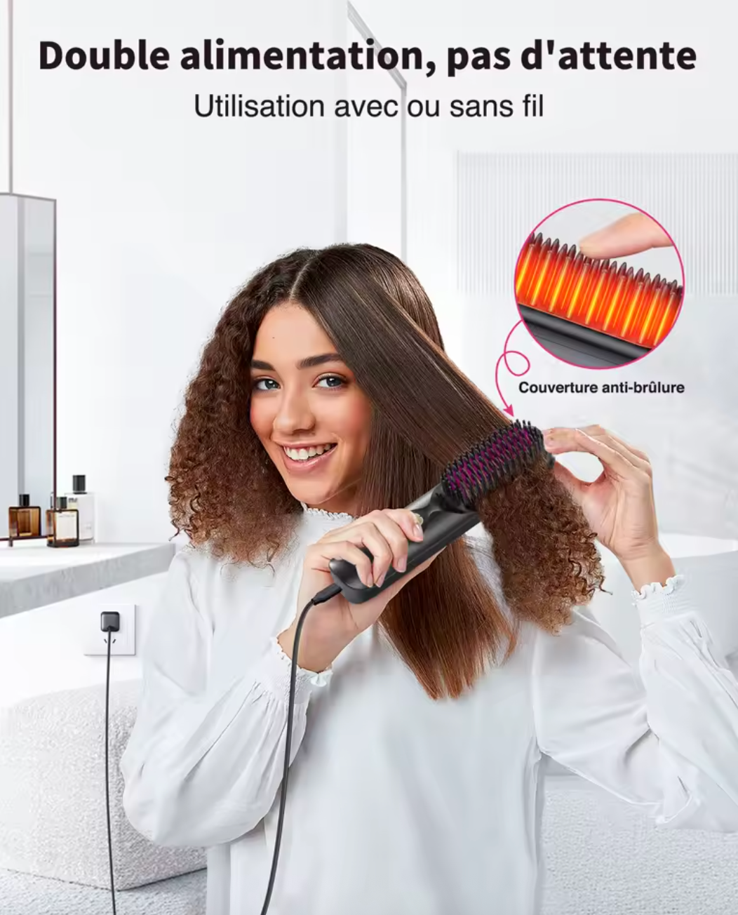 Brosse chauffante Moonlii