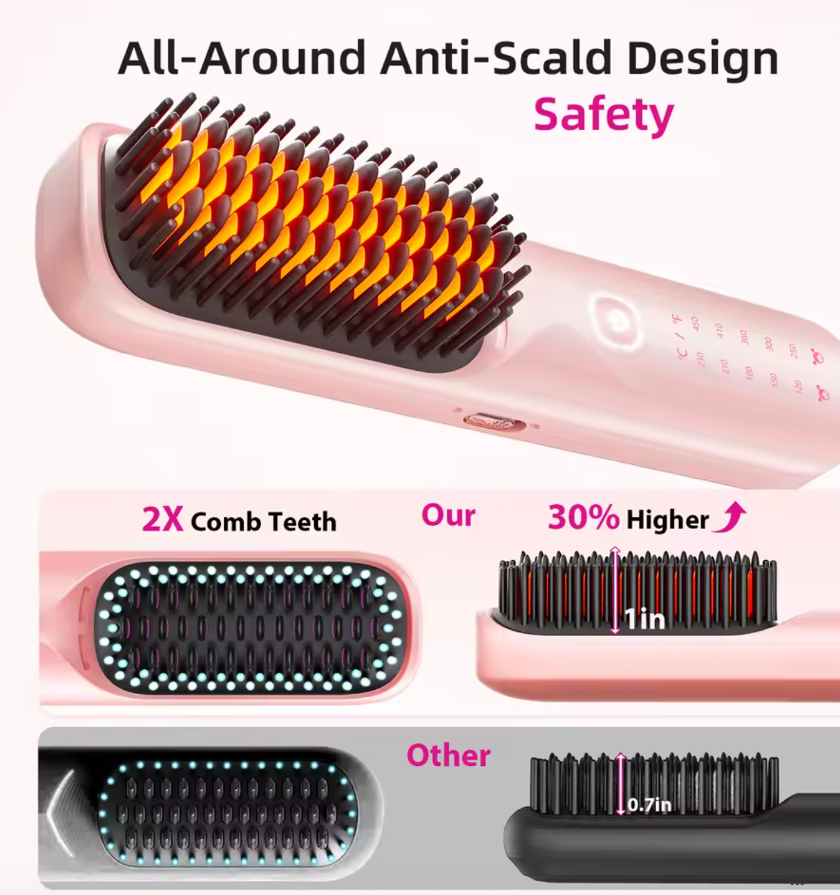 Brosse chauffante Moonlii